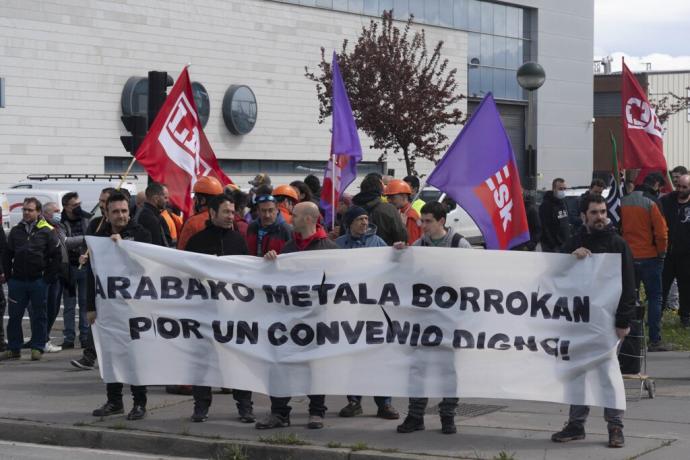 Paros parciales en el Metal alavés del pasado día 8.