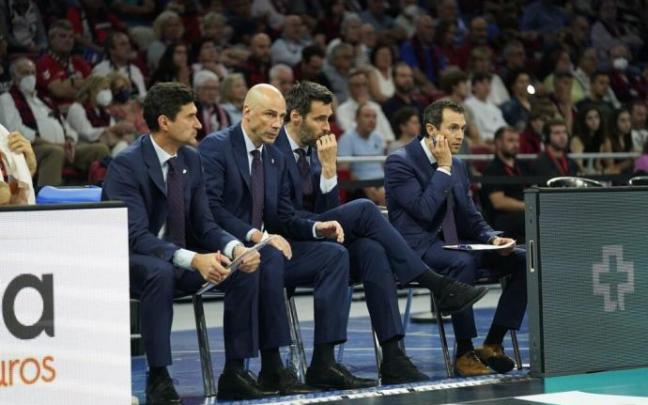 Joan Peñarroya, durante el partido de este domingo disputado en el Buesa Arena entre el Baskonia y Valencia Basket