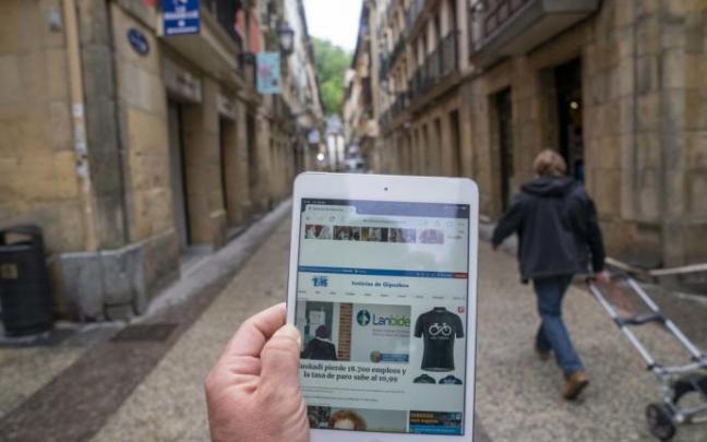 Imagen de la Parte Vieja donostiarra, último barrio en entrar la fibra óptica este mismo año