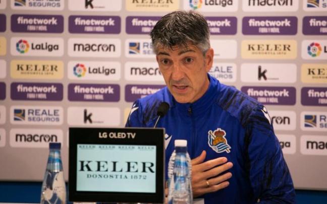 Imanol Alguacil en sala de prensa Imanol Alguacil en sala de prensa