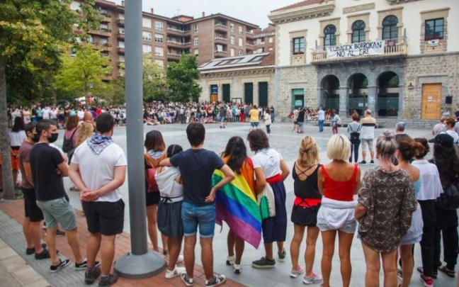 Un momento de la concentración celebrada en Amurrio. Un momento de la concentración celebrada en Amurrio.