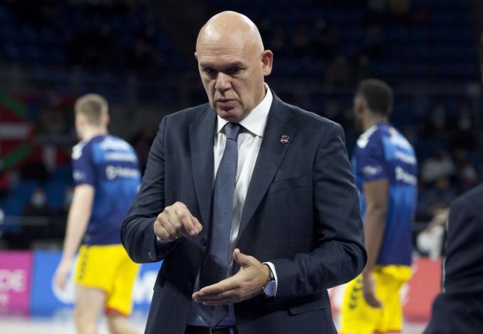 Neven Spahija, durante el partido ante el Morabanc Andorra