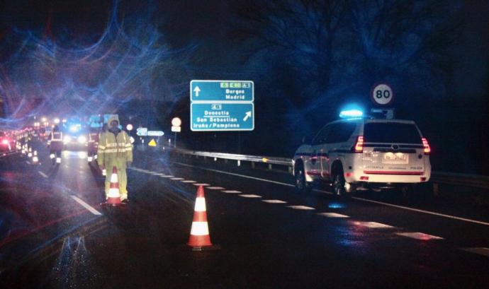 Carreteras cortadas de madrugada.