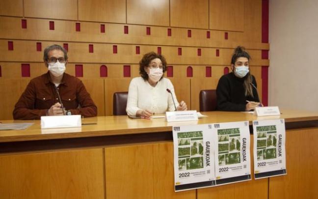 Presentación de Gauekoak este jueves en el Ayuntamiento de Vitoria.