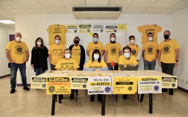 Rueda de prensa del comité de Alestis de Vitoria este pasado martes.
