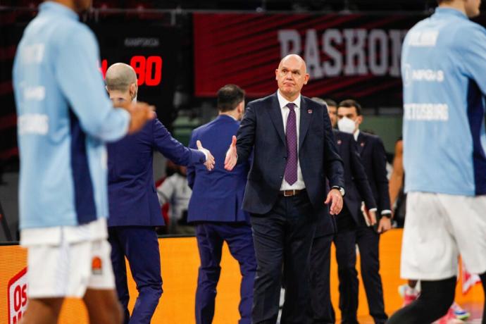 El técnico, en el partido frente al Zenit