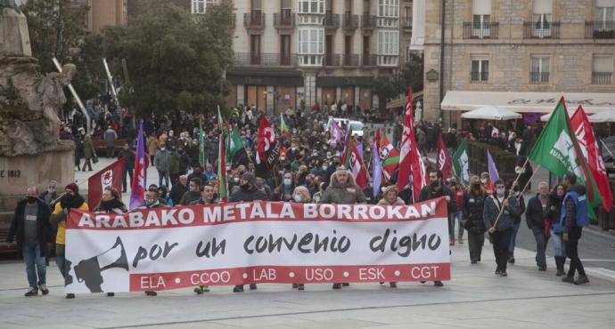 Manifestación celebrada el pasado 19 de febrero en Gasteiz.