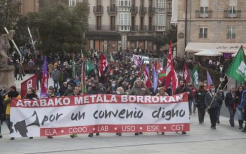 Manifestación celebrada el pasado 19 de febrero en Gasteiz.
