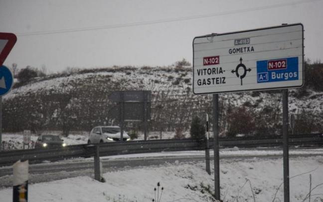 Imagen de la última nevada acaecida en suelo alavés.