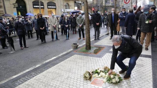 Homenaje a Fernando Múgica, victima de ETA, realizado en febrero de 2021