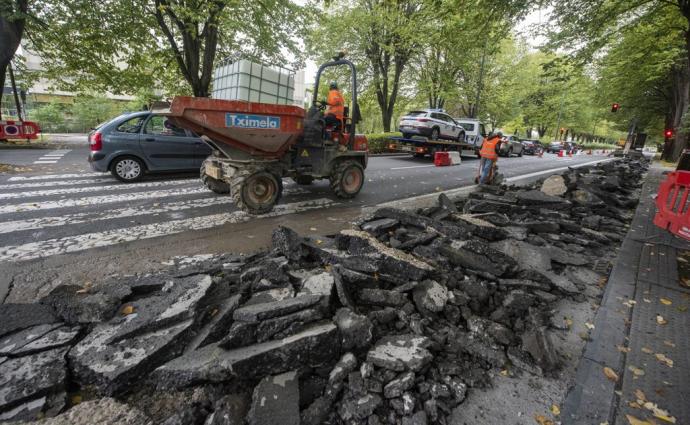 Obras realizadas en 2019 en la Avenida de Tolosa