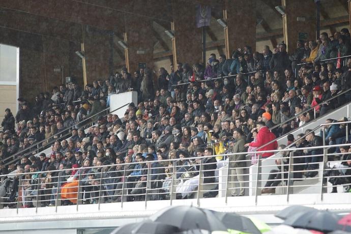 Imagen de la grada de Altamira durante un partido de esta temporada.