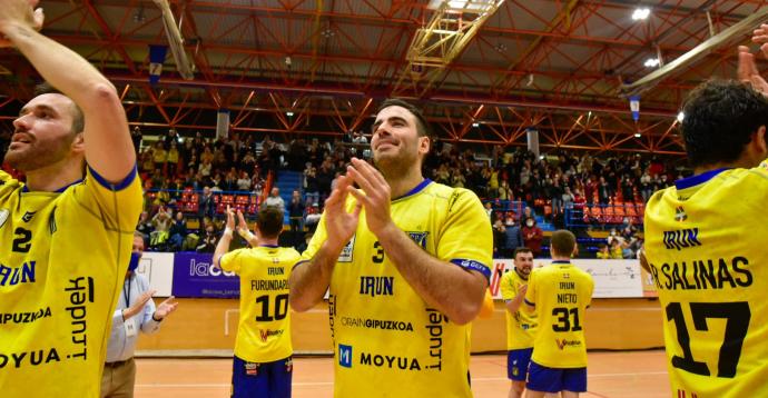 Jugadores del Bidasoa-Irun en un partido anterior.