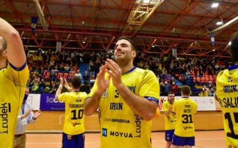 Jugadores del Bidasoa-Irun en un partido anterior.