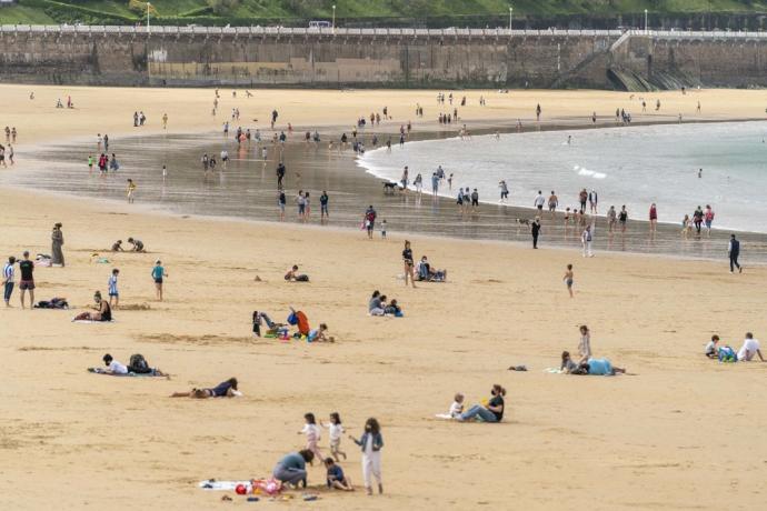 Colocan banderas amarillas por precaución, tras los picores de los bañistas en las playas de Donostia