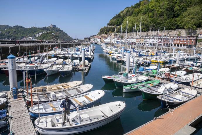 Dársena deportiva del muelle donostiarra.