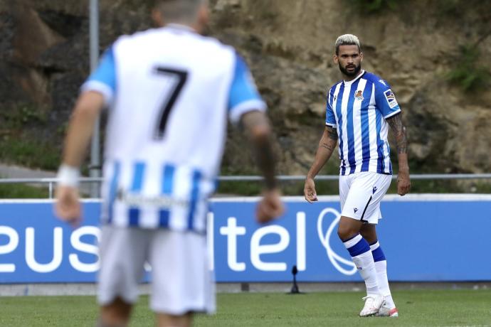 Willian José, este sábado, en el amistoso contra el Huesca.