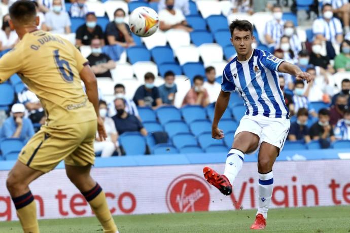 Martín Zubimendi, en el encuentro ante el Levante.