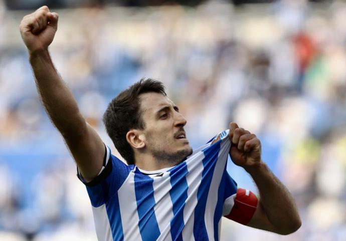 Mikel Oyarzabal celebra su gol ante el Rayo.