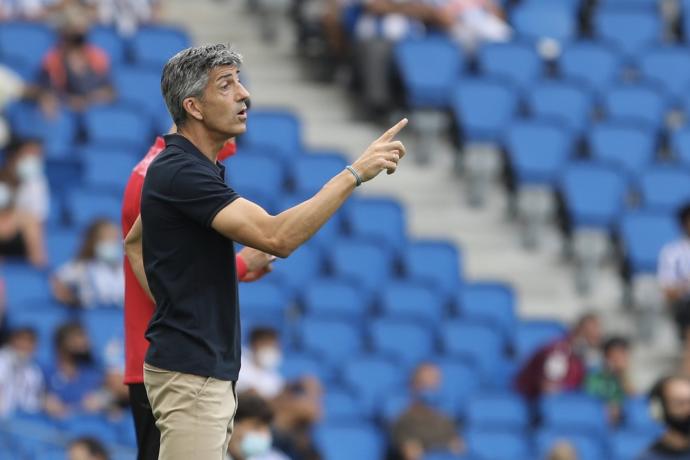 Imanol, durante el partido contra el Rayo