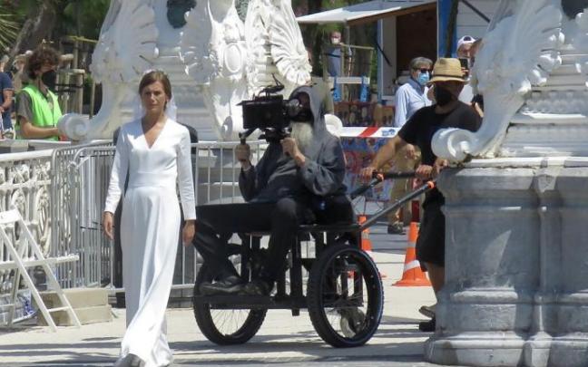 Rodaje de un anuncio publicitario el pasado año en La Concha.