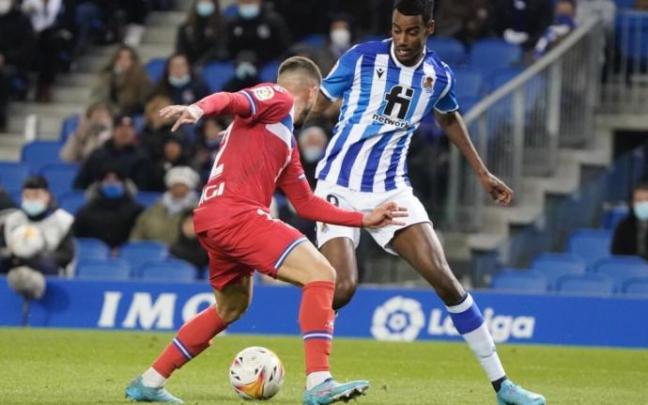 Alexander Isak, durante el partido contra el Espanyol Alexander Isak, durante el partido contra el Espanyol