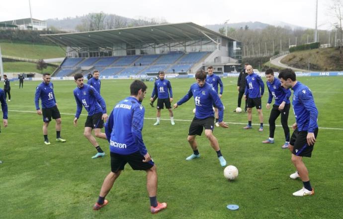 Entrenamiento de la Real en Zubieta