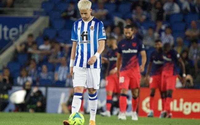Januzaj, cabizbajo, en el partido del domingo frente al Atlético Januzaj, cabizbajo, en el partido del domingo frente al Atlético