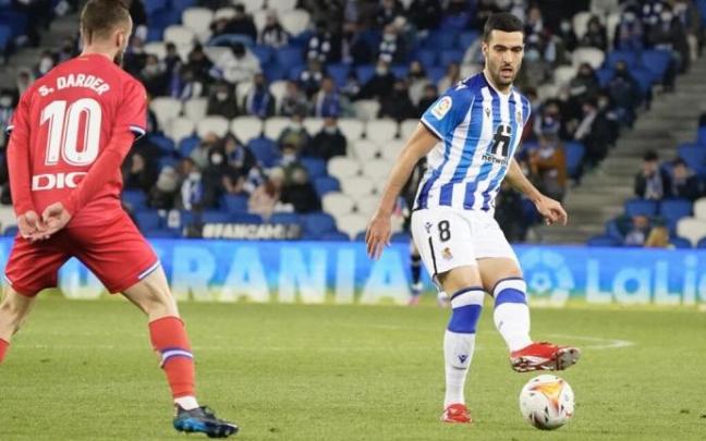 Mikel Merino, en el partido frente al Espanyol