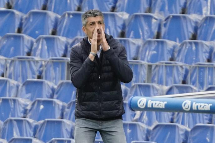 Imanol Alguacil, durante el partido contra el Valladolid.