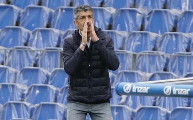 Imanol Alguacil, durante el partido contra el Valladolid.