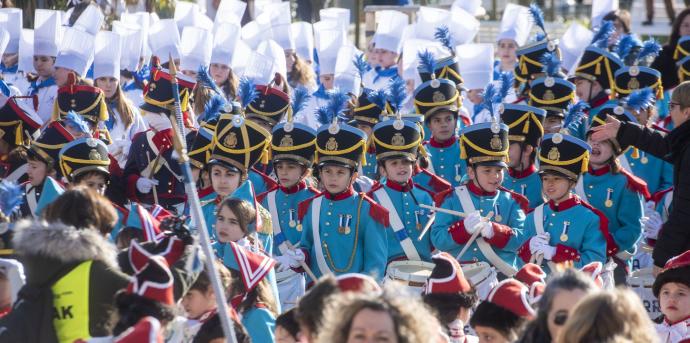 Tamborrada Infantil de la edición de 2020. Este año no habrá concentración de tropas en Alderdi Eder.