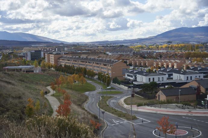 La zona de Entremutilvas, en el Valle de Aranguren, uno de los municipios de la comarca que más ha crecido en habitantes.