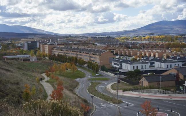 La zona de Entremutilvas, en el Valle de Aranguren, uno de los municipios de la comarca que más ha crecido en habitantes.