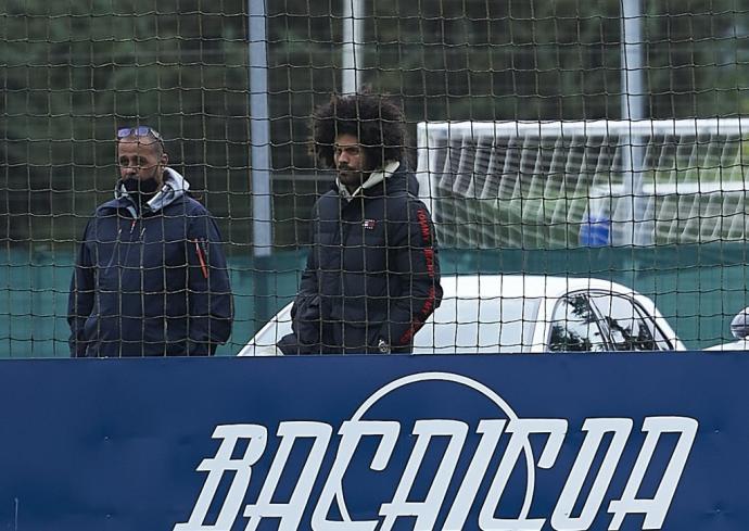 Aridane, en Tajonar, durante el Osasuna Promesas - Arenas