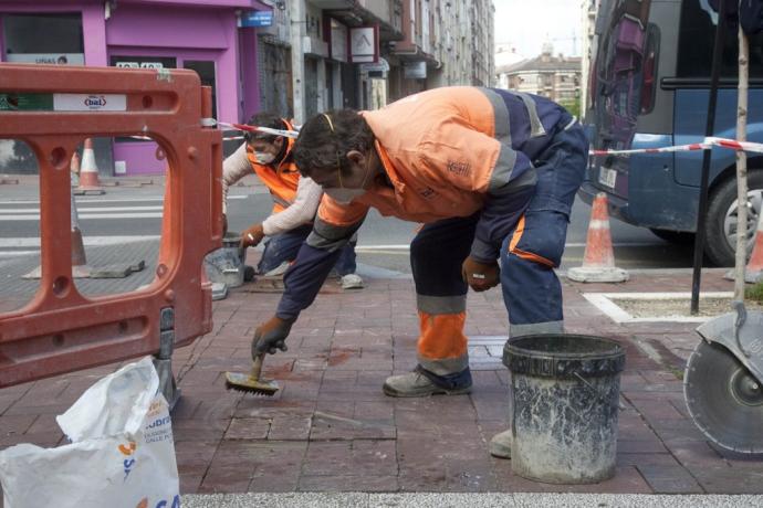 Trabajador en una obra