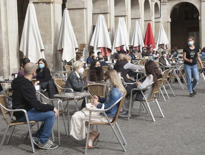 Terrazas en la Plaza Nueva de Gasteiz