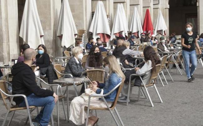 Terrazas en la Plaza Nueva de Gasteiz