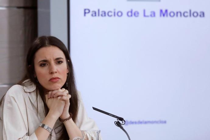 Irene Montero, durante una rueda de prensa posterior a la reunión del Consejo de Ministros.