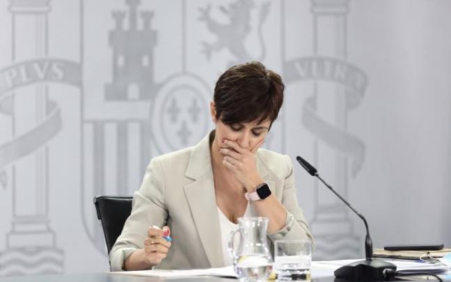 Isabel Rodríguez en la rueda de prensa posterior al Consejo de Ministros. Isabel Rodríguez en la rueda de prensa posterior al Consejo de Ministros.