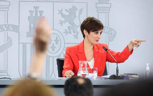 La ministra Portavoz, Isabel Rodríguez, comparece tras la reunión del Consejo de Ministros.