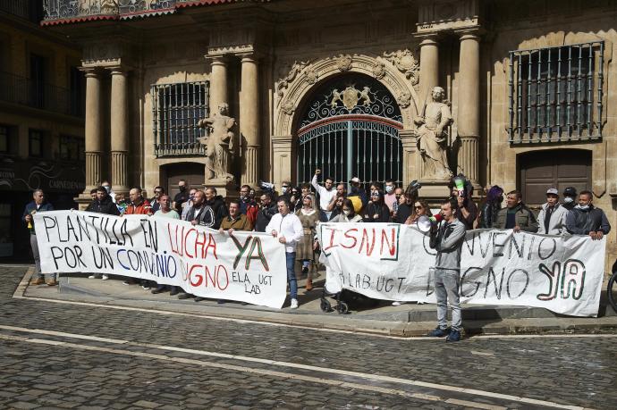 Concentración de trabajadores de ISNN