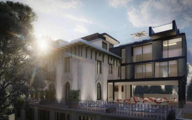 Recreación virtual del futuro hotel de lujo Mercer Donosti Itxas Gain.