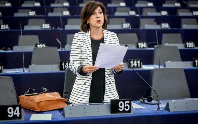 La eurodiputada del PNV Izaskun Bilbao, durante una intervención en la Eurocámara La eurodiputada del PNV Izaskun Bilbao, durante una intervención en la Eurocámara
