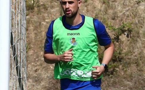 Januzaj, en un entrenamiento con la Real Januzaj, en un entrenamiento con la Real