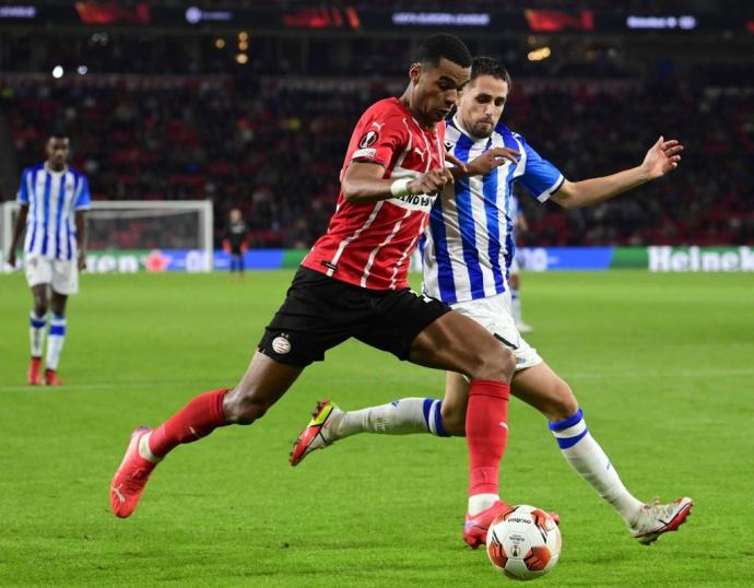 Januzaj, durante un lance del partido ante el PSV