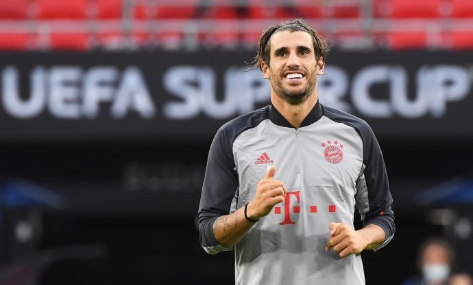 El futbolista Javi Martínez, en un entrenamiento con el Bayern.