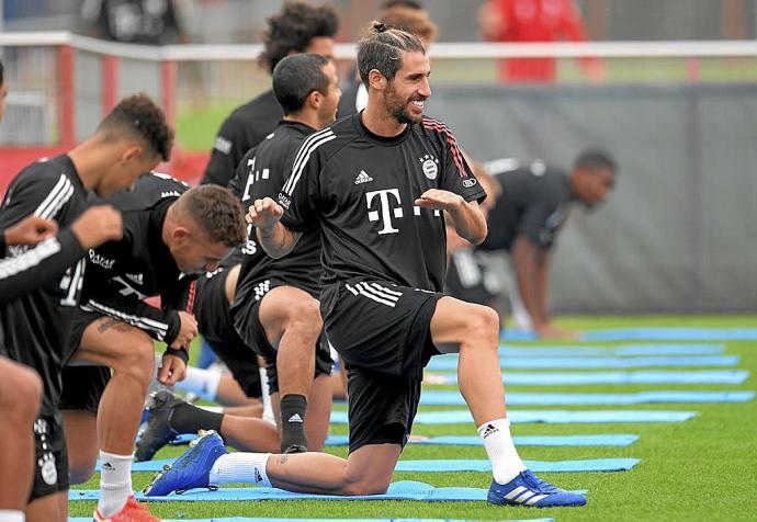 Javi Martínez, durante un entrenamiento con el Bayern Múnich. Foto: Europa Press