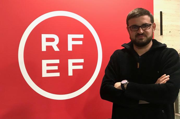 Javier Domínguez, redactor jefe de la Redacción Multimedia de la Federación Española de Fútbol.