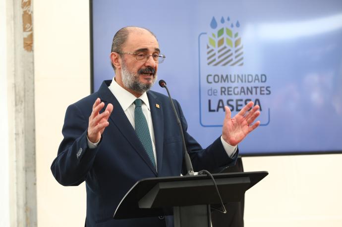 El presidente de Aragón, Javier Lambán,